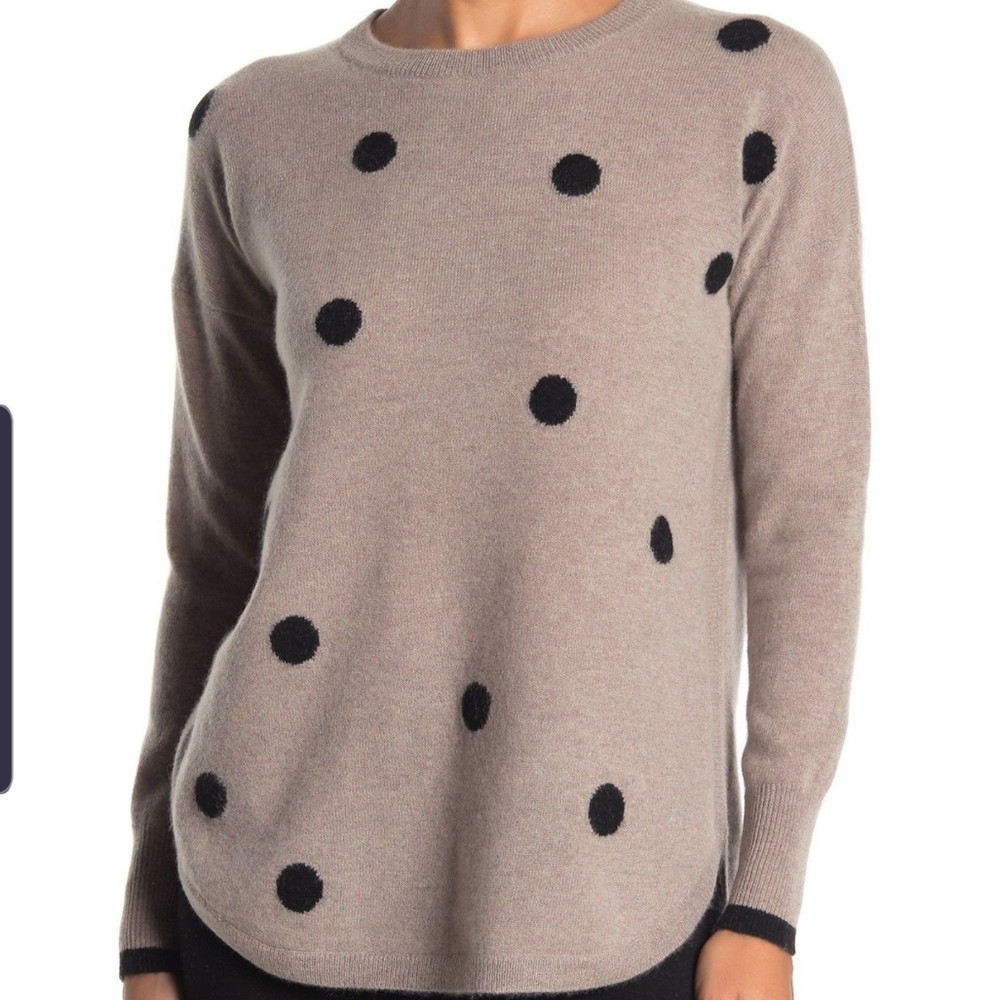Catherine malandrino Polka-dot cashmere sweater